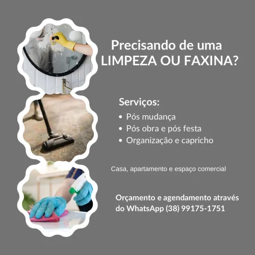 Faço faxina/limpeza