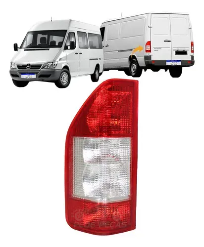 Lanterna Mercedes Sprinter 2003 2004 2005 2006 07 A 2010 Le Esquerdo Vermelho
