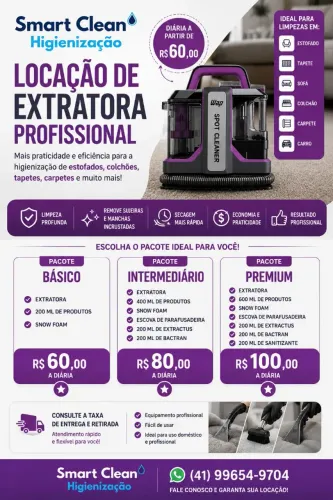 Locação de extratora