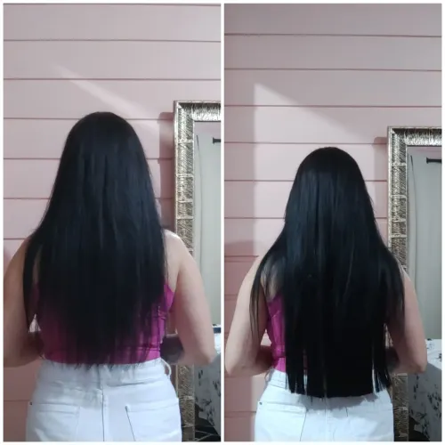 Aplique tic tac semelhante ao cabelo natural