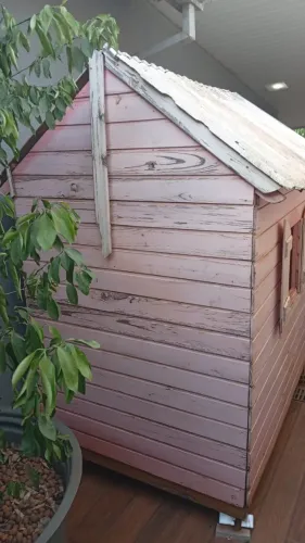 Casinha de Bonecas Rosa de madeira