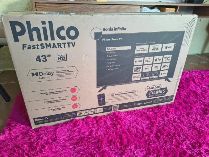Vendo tv smart 43 ,, Philco ultra HD borda infinita lacrada