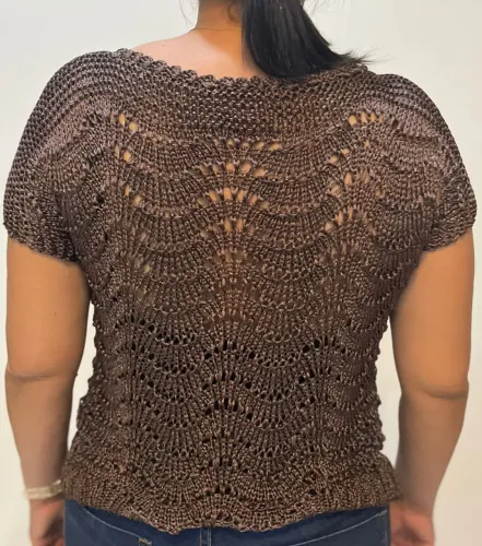 BLUSA DE TRICÔ MARROM
