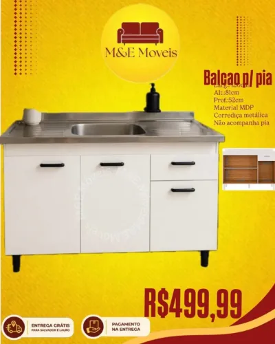 Balcão de pia - novo