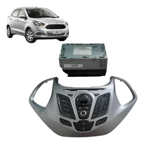 Kit Radio Comando Som Cd Player Disqueteira Ford Ka 2014/20