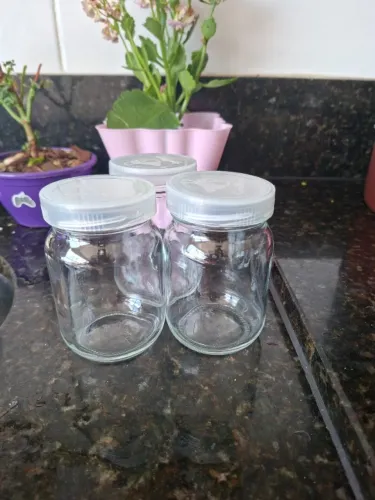 5 Pote para leite materno de vidro tampa de plástico BPA Free 200ml, super mamae 