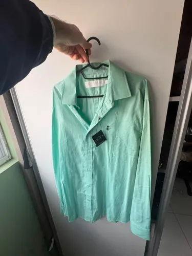Camisa Social Sergio K - verde original - nova