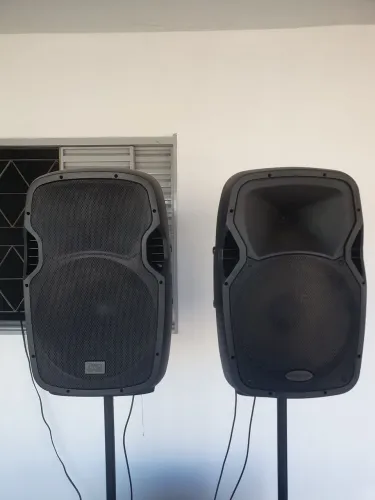 KIT DE CAIXAS DE SOM 15" ATIVA + PASSIVA 600W