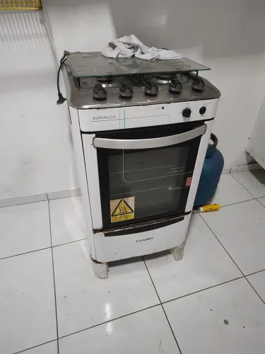 FOGAO 4 BOCAS COM GRIL ELETRÔNICO NO FORNO