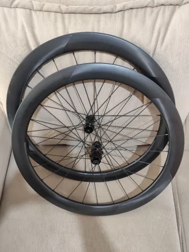 Rodas de carbono freio a disco 50mm tubelles 