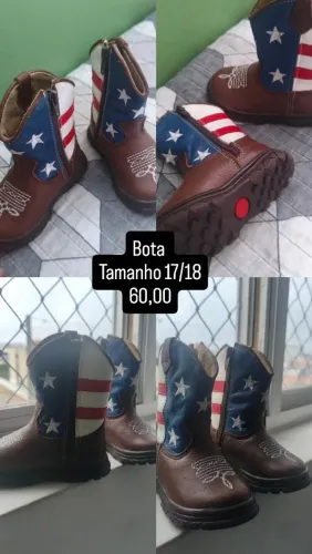 Bota couro Baby