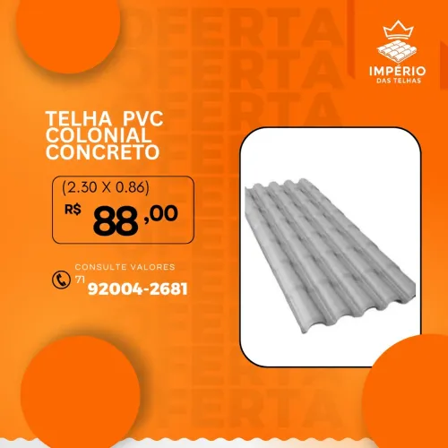 TELHA PVC COLONIAL CONCRETO