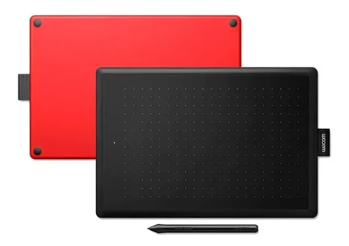 Mesa Digitalizadora One By Wacom CTL472, Pequena, Cor Preto e Vermelho