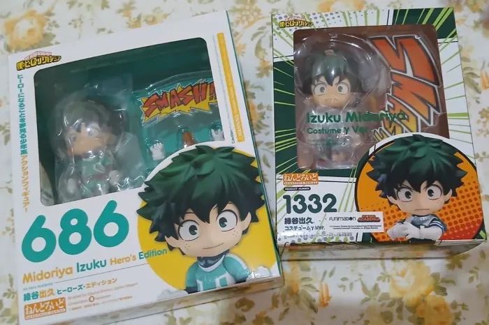 Nendoroids Midoriya exclusivo 1332 + Midoriya 686 Originais