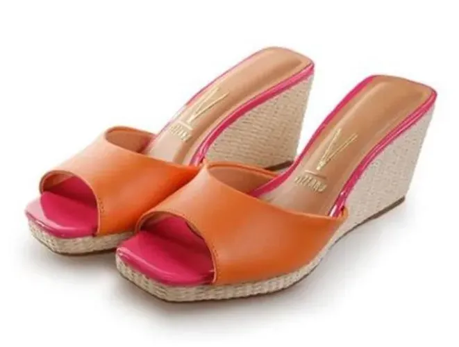 (TAM: 37) TAMANCO ANABELA SANDÁLIA RASTEIRA VIZZANO