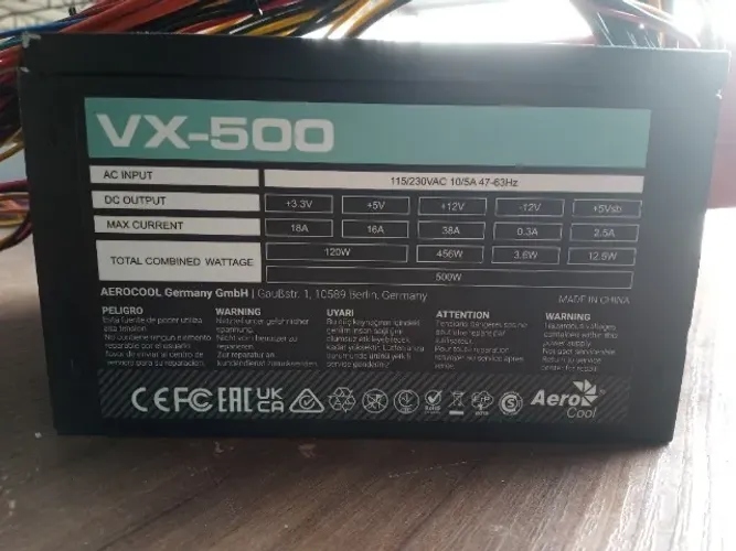 Fonte de alimentação Aerocool VX-500 