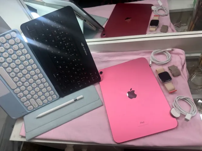 iPad + Apple Pencil + Apple Watch + Acessórios