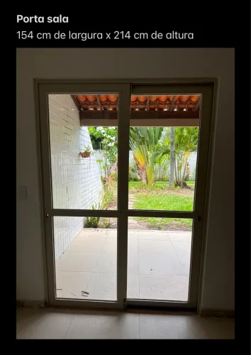 Porta de vidro PVC 154cm larg x 214cm altura 