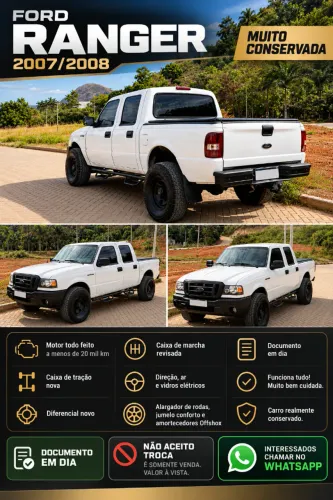 Ford Ranger XL 3.0 PSE 163cv 4X4 CD TB Diesel 2008