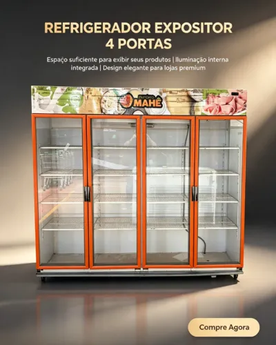 REFRIGERADOR EXPOSITOR 4 PORTAS