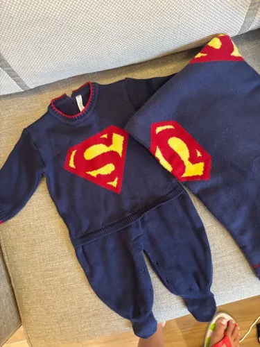 Saída Maternidade Super Man + Manta