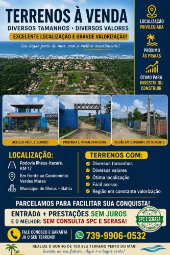 Vendo terrenos na zona norte de Ilheus...