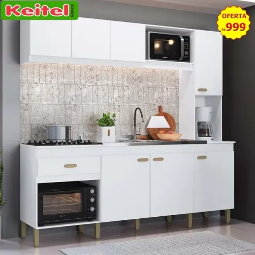 kit Cozinha Compacta Branco