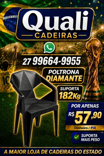 CADEIRA PLASTICA DIAMANTE 182KG