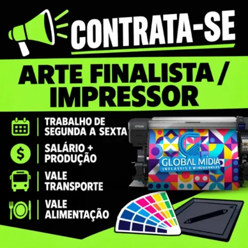 Contrata-se Arte Finalista / Impressor