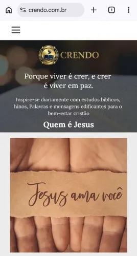 Vendo meu site www. crendo.com.br