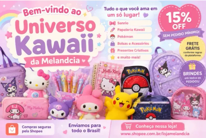 Melandcia Universo Kawaii | Sanrio, Hello Kitty, Pokémon e Papelaria