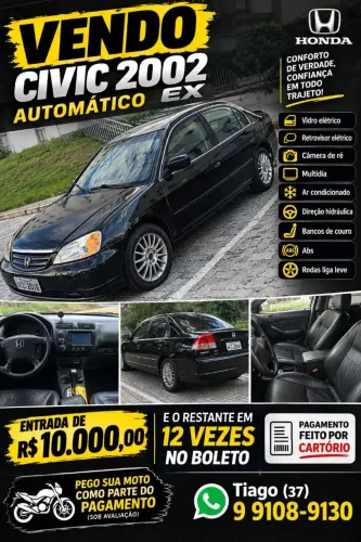 Honda Civic Sedan EX 1.7 16V 130cv Aut. 4P 2002