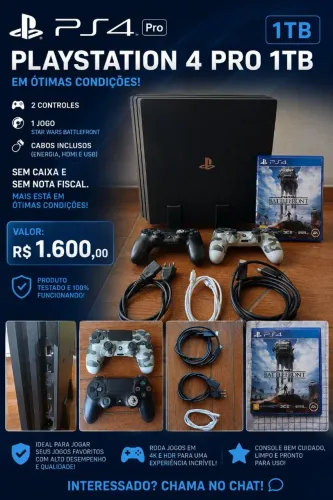 Ps4 pro 1 Tera