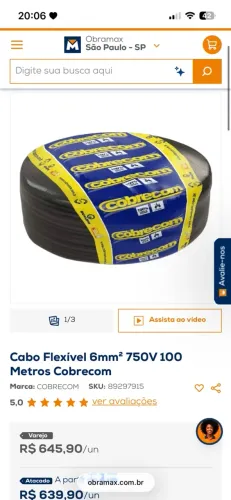 ELÉTRICOS COBRECOM ? NOVOS! ? 