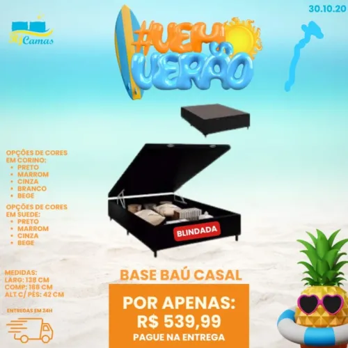 Base box casal baú blindada 