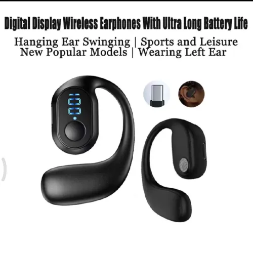 Fone Unilateral Bluetooth 5.3 com Display Digital de Bateria