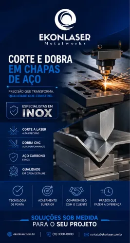 Corte, dobra e solda 