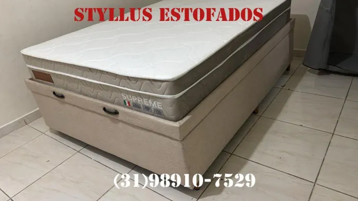 Cama box baú casal com colchão de molas ensacadas
