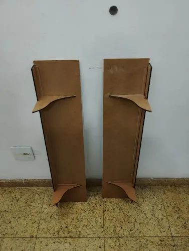 02 prateleiras de fibra de madeira