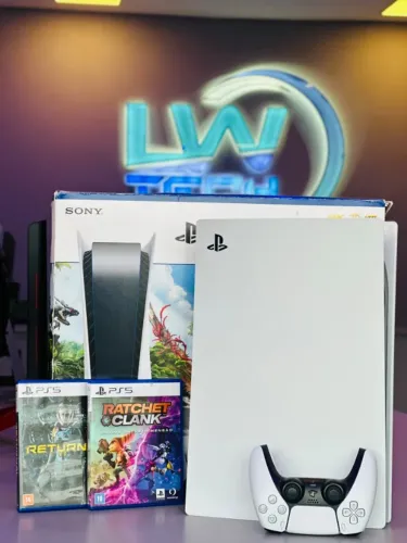 PS5 Fat Midia Fisica 825GB | 1 Controle | 2 jogo - Loja LW Tech 