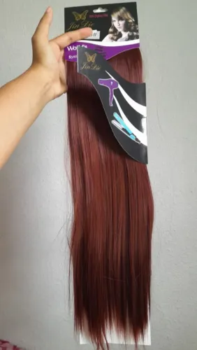 Aplique de cabelo de fibra orgânica com tic tac
