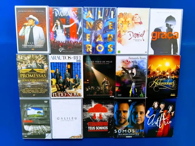 DVDs Originais Música Gospel 15 Peças