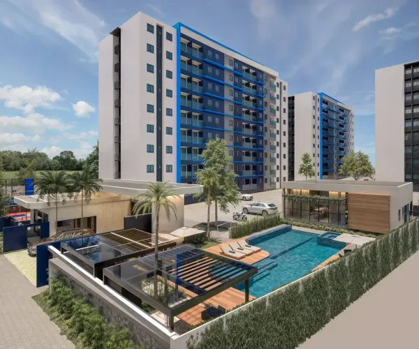 Apartamento em construção Agua Fria C/67,44m² 3 Quartos,1Suíte, Varanda, 01 Vaga Bloco A