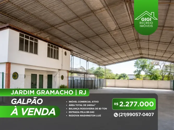 Galpão | 2400m² | Escritório | Balança Rodoviária | 4 salas | 3 banheiros | Jardim Gramach