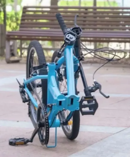 Bicicleta dobrável nova na caixa 7 marchas
