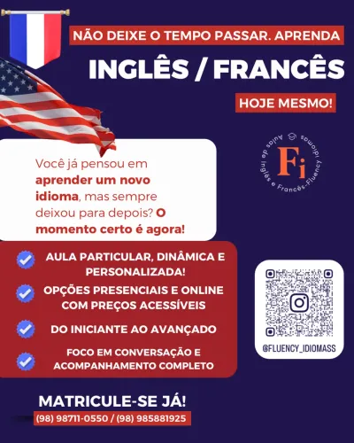 APRENDA INGLÊS OU FRANCÊS!