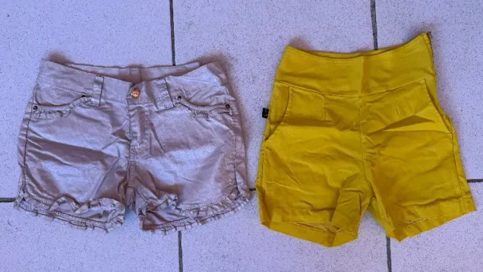 Kit 2 shorts infantis 14 anos