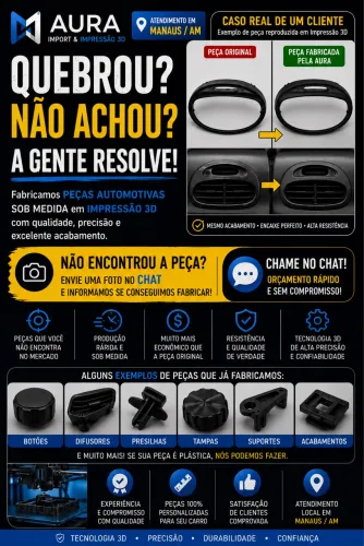 Peças Automotivas em Impressão 3D | Fabricamos Peças Sob Medida