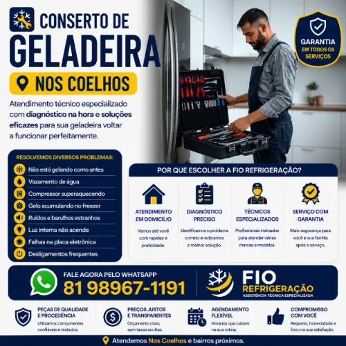 Conserto de Geladeira nos Coelhos