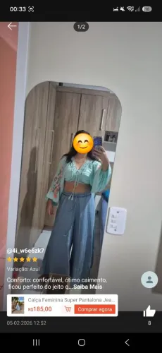 Calça pantalona